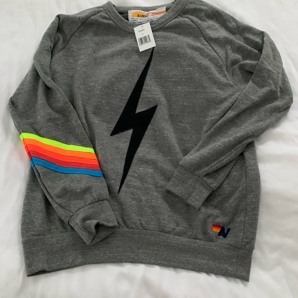Aviator Nation Large Lightning Bolt Sweatshirt